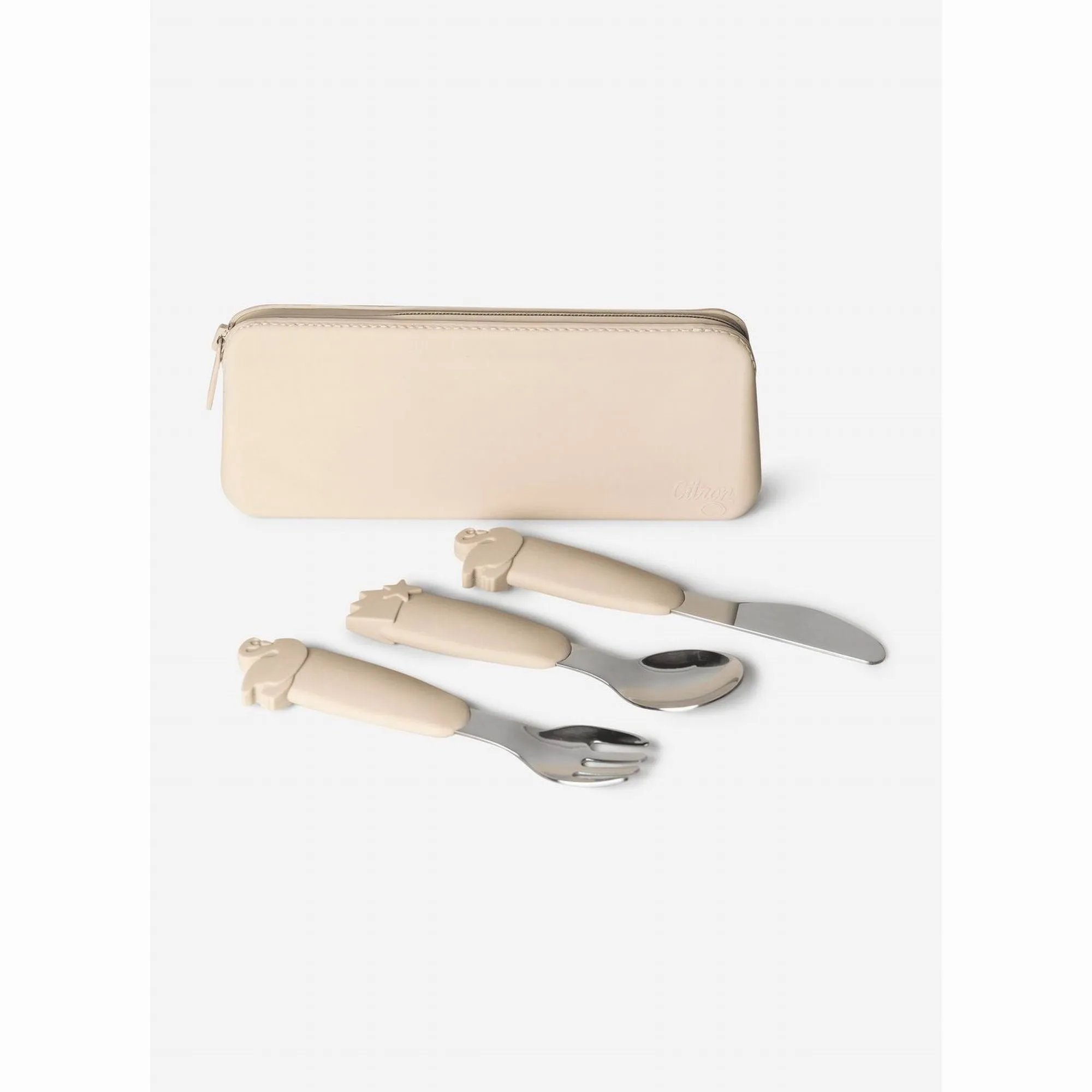 Citron Silicone Cutlery Set With Pouch - Ballerina