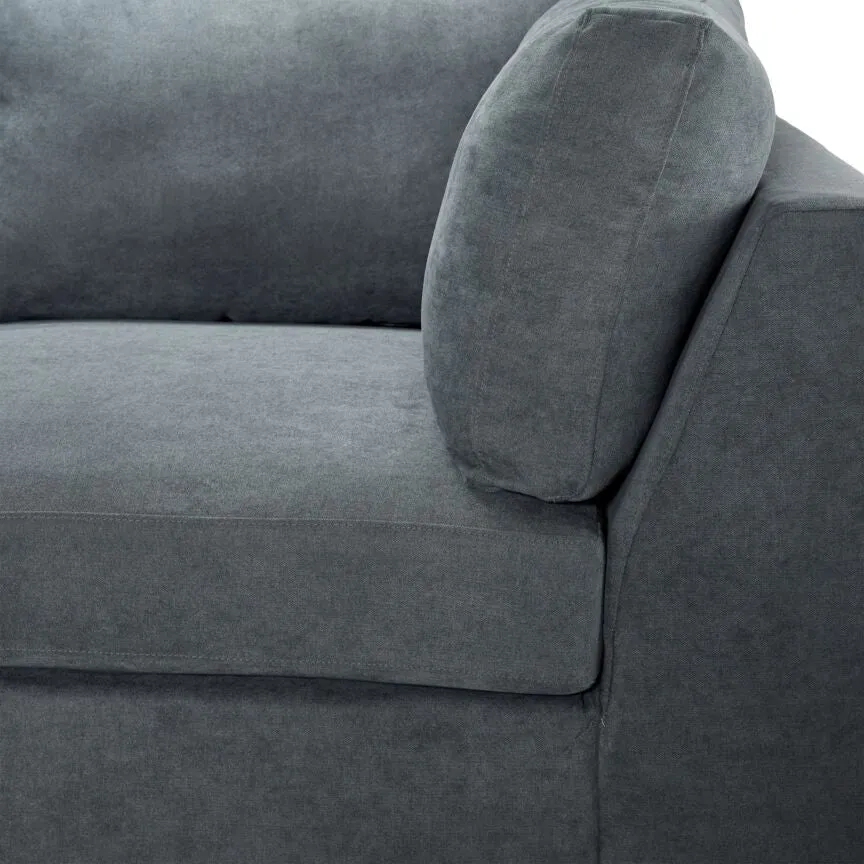Cosmo 2-Piece Sectional with Right Facing Chaise - Dark Grey