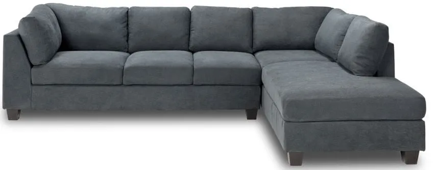 Cosmo 2-Piece Sectional with Right Facing Chaise - Dark Grey