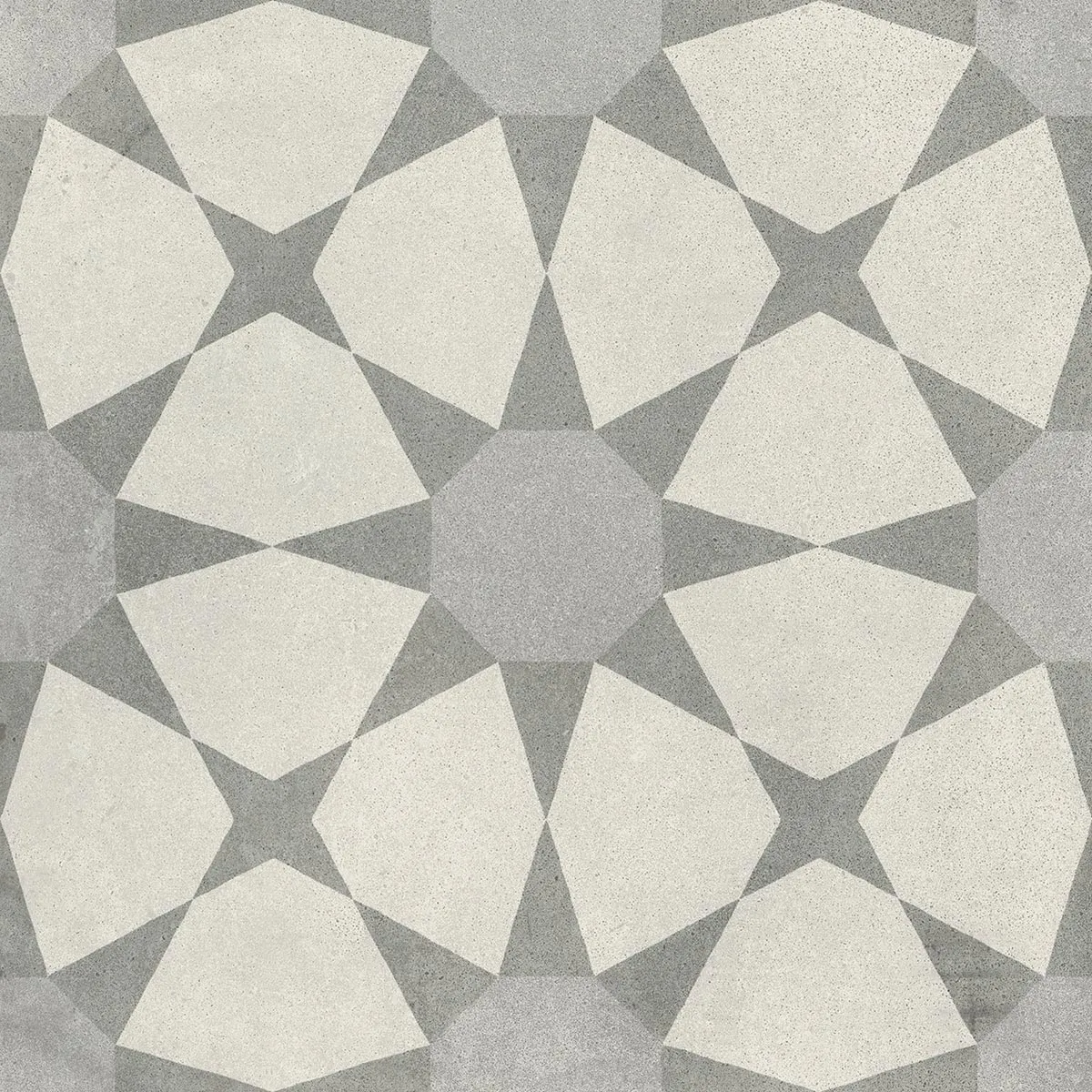 Cuban Silver Star Porcelain Tile 22x22cm Matt