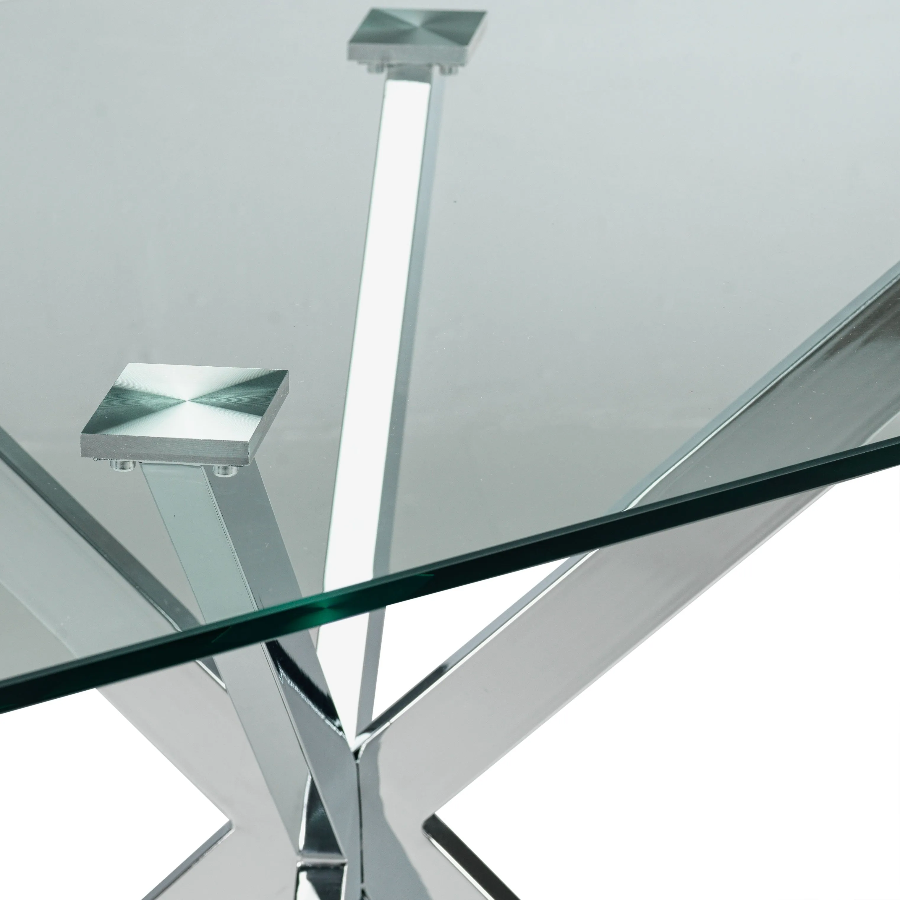Darron Dining Table - Chrome