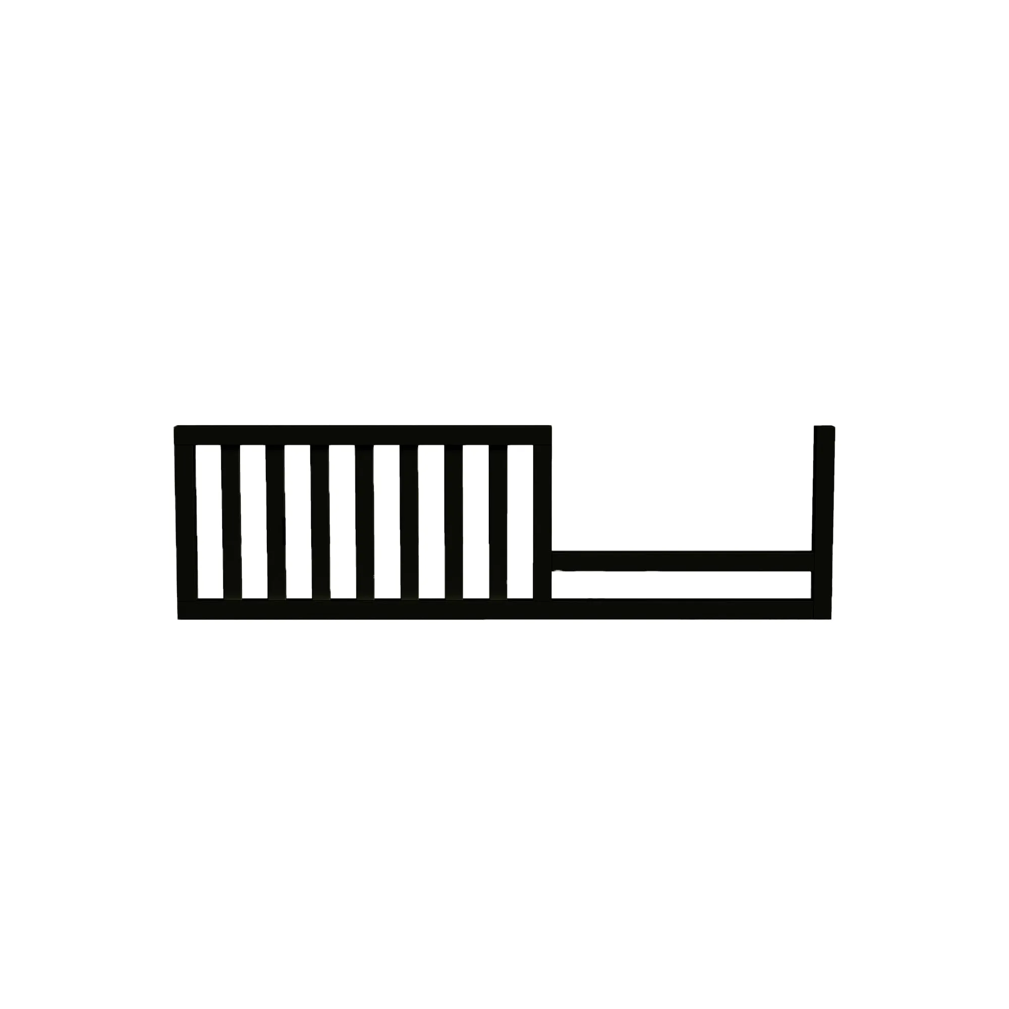 Delia Cottage Crib and Toddler Rail - Black