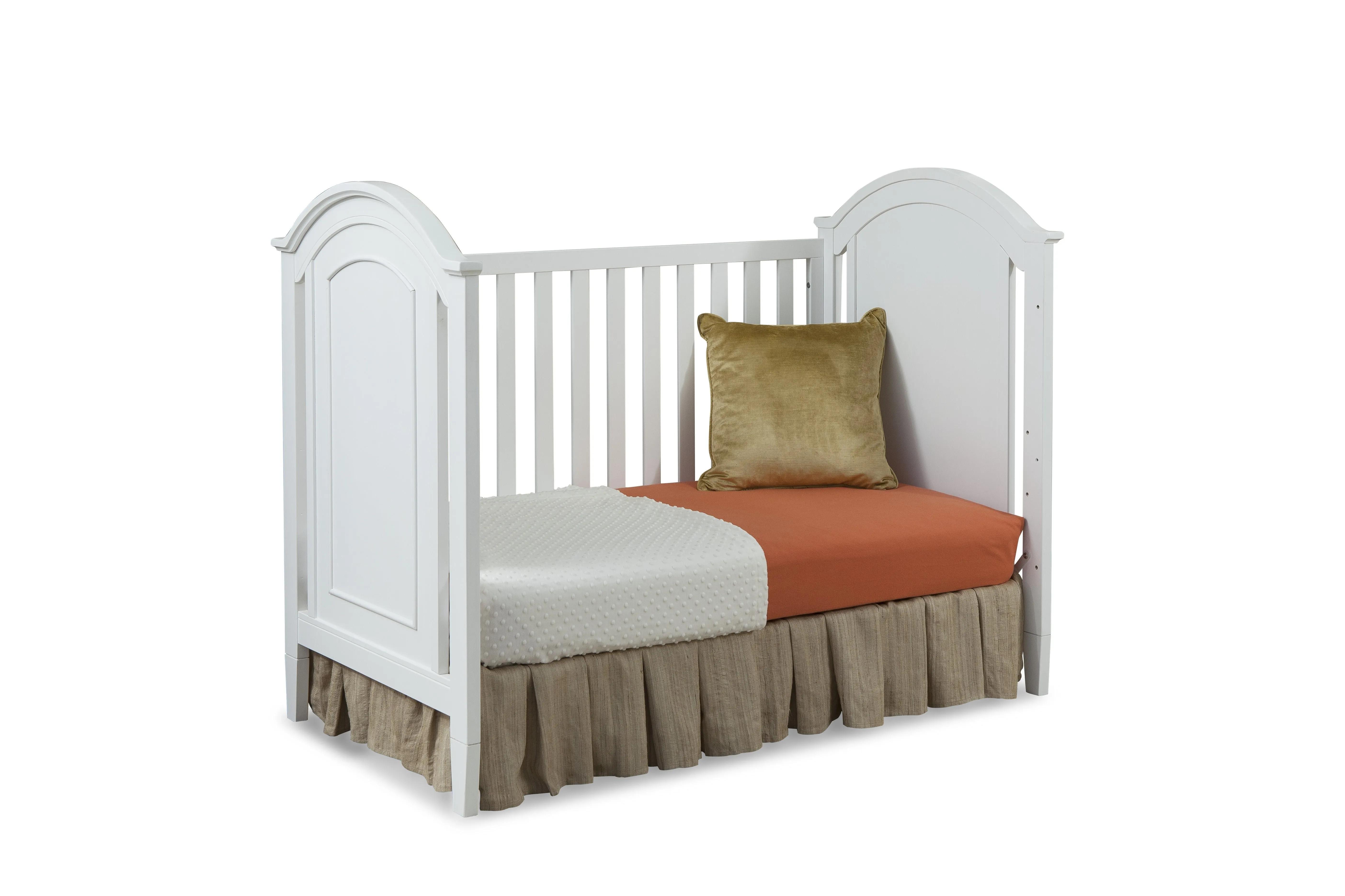 Delia Cottage Crib and Toddler Rail - White