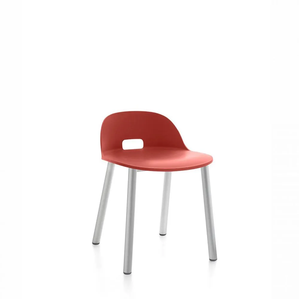 Emeco Alfi Low Back Chair With Aluminum Base