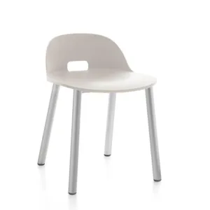 Emeco Alfi Low Back Chair With Aluminum Base