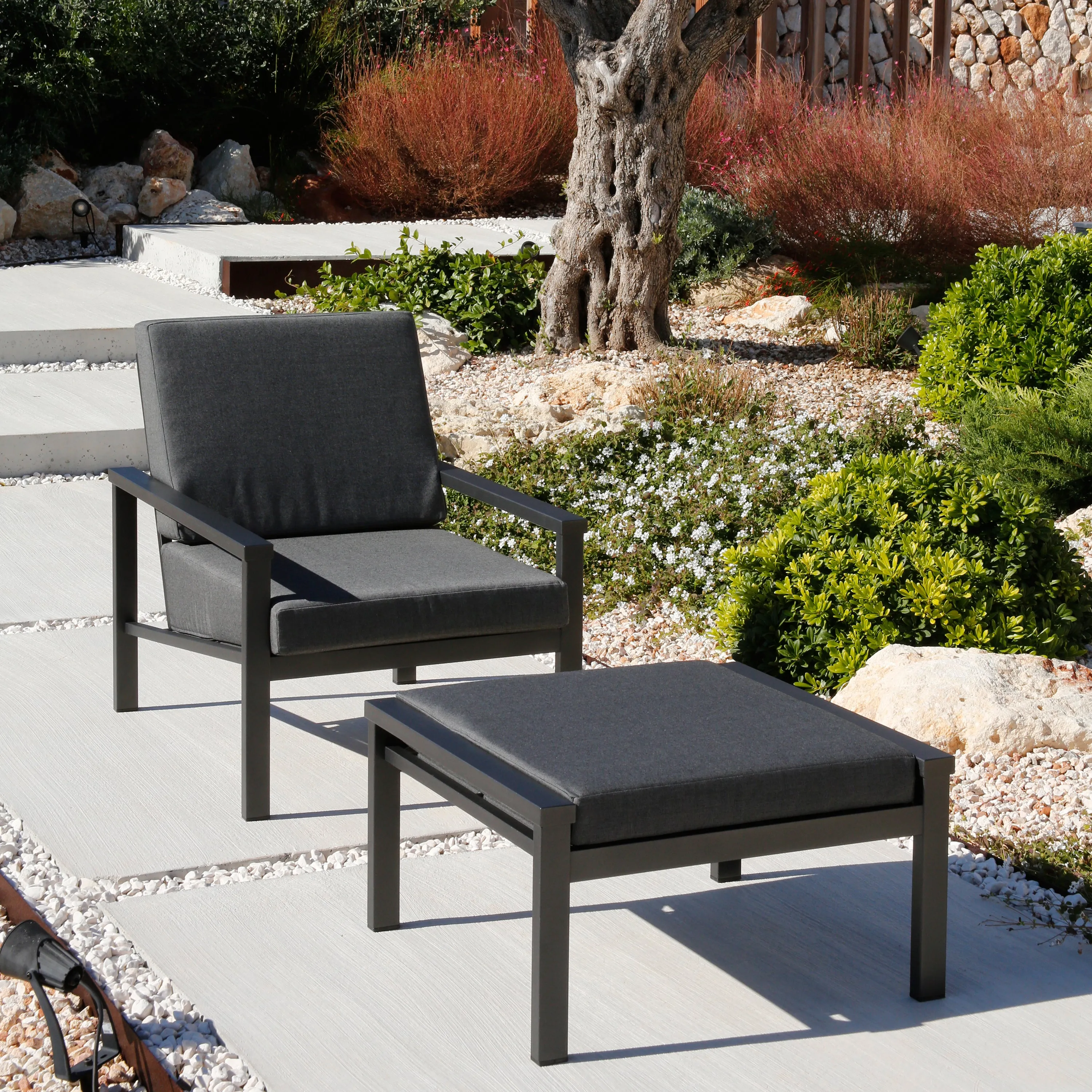 Equinox Painted Deep Seating Ottoman