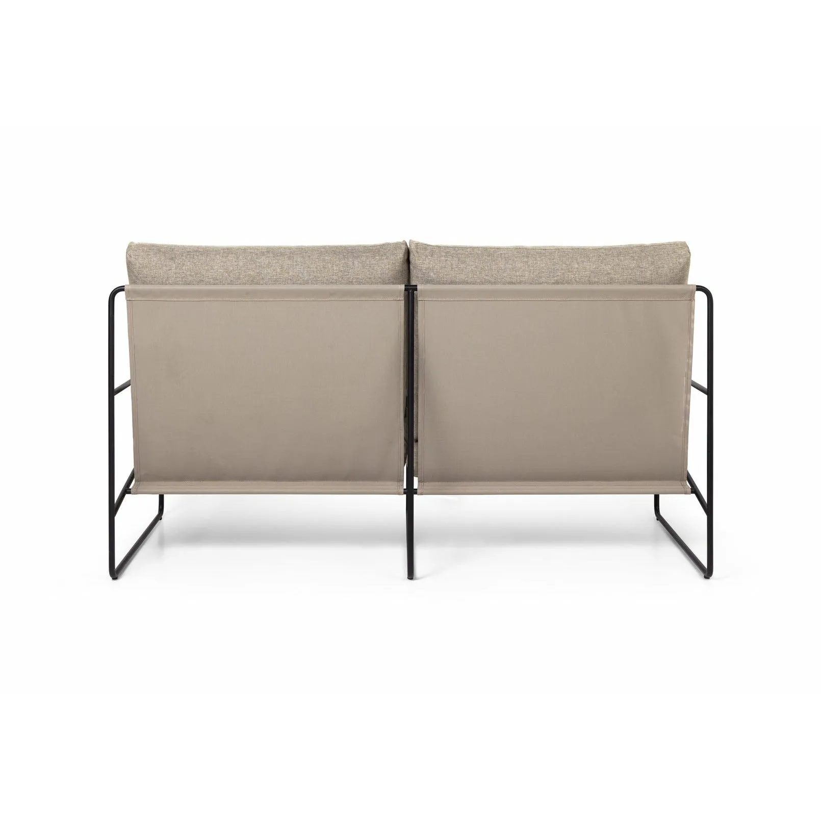 Ferm Living Desert 2 Seater Sofa, Black/Dark Sand