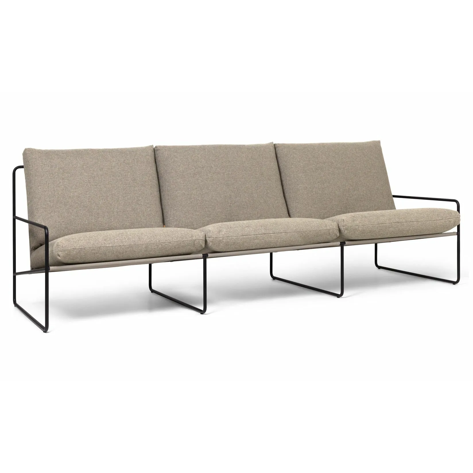 Ferm Living Desert 3 Seater Sofa, Black/Dark Sand