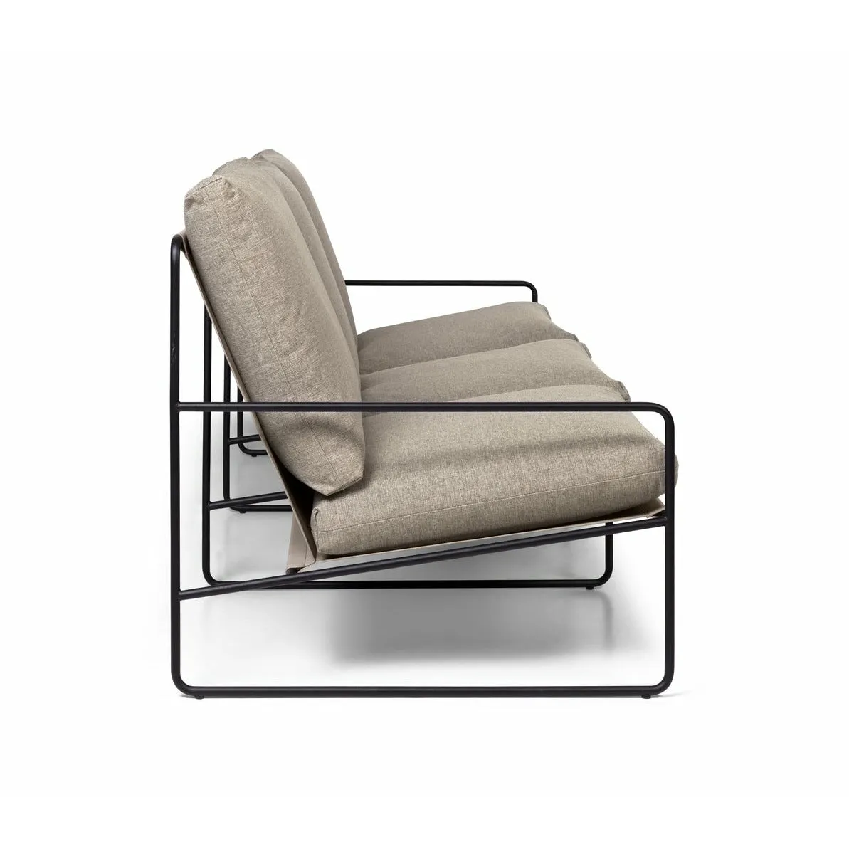 Ferm Living Desert 3 Seater Sofa, Black/Dark Sand