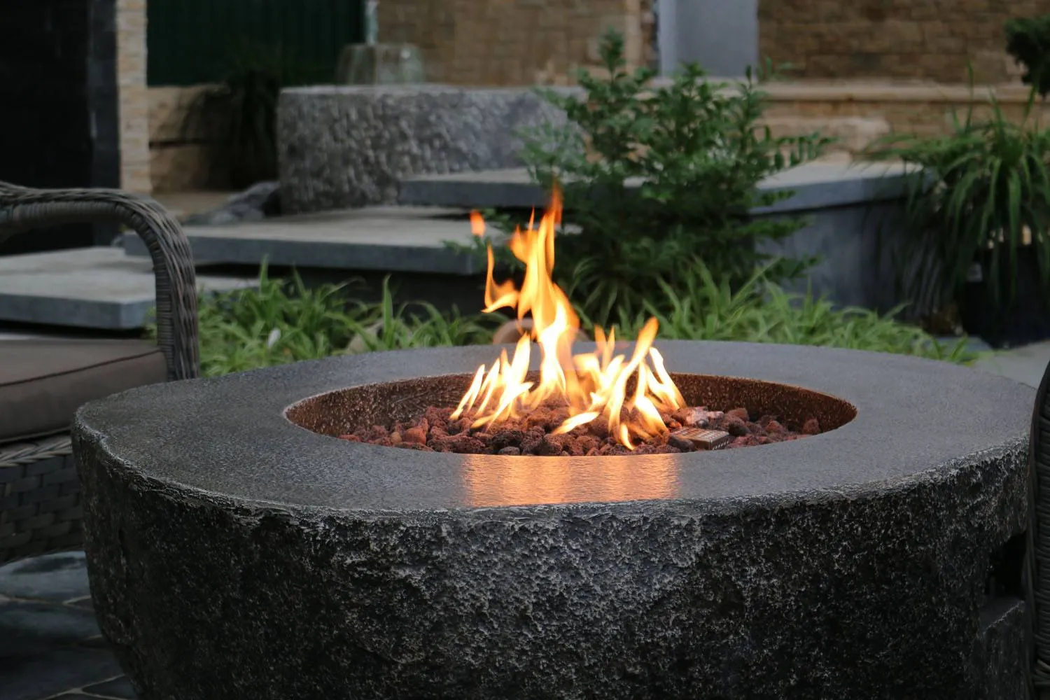 Fiery Vesuvius Fire Table - Natural Gas