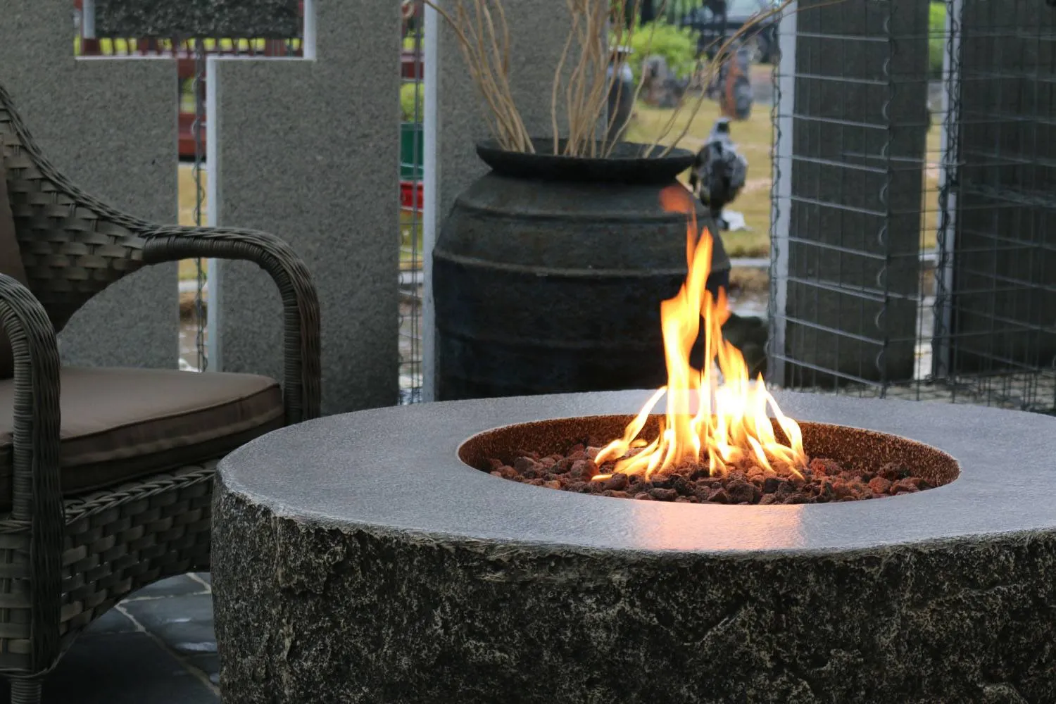 Fiery Vesuvius Fire Table - Natural Gas