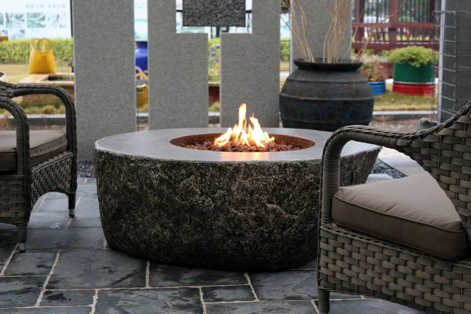 Fiery Vesuvius Fire Table - Natural Gas