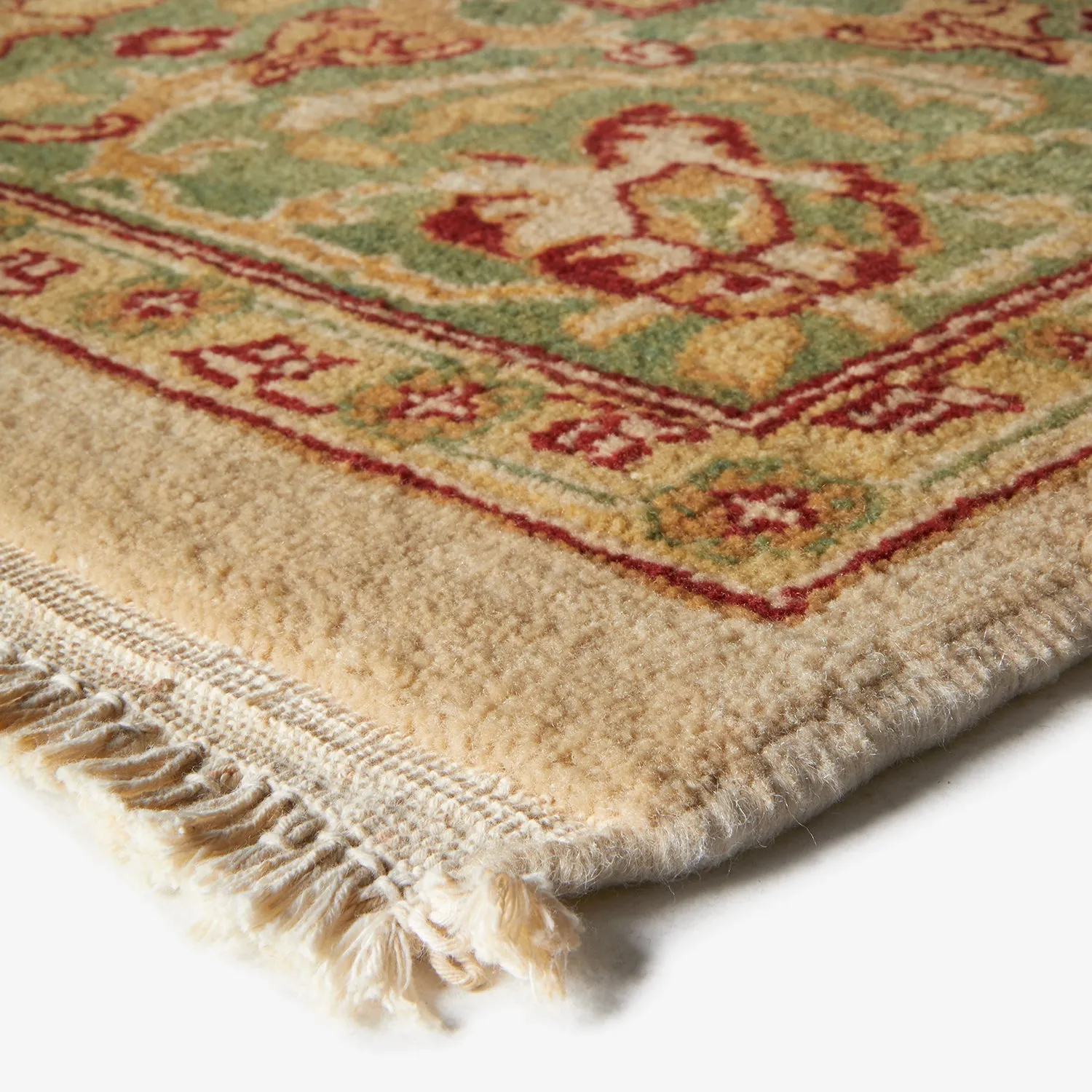 Green Traditional Wool Rug - 9' x 12'
