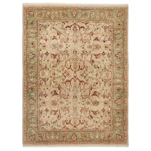 Green Traditional Wool Rug - 9' x 12'