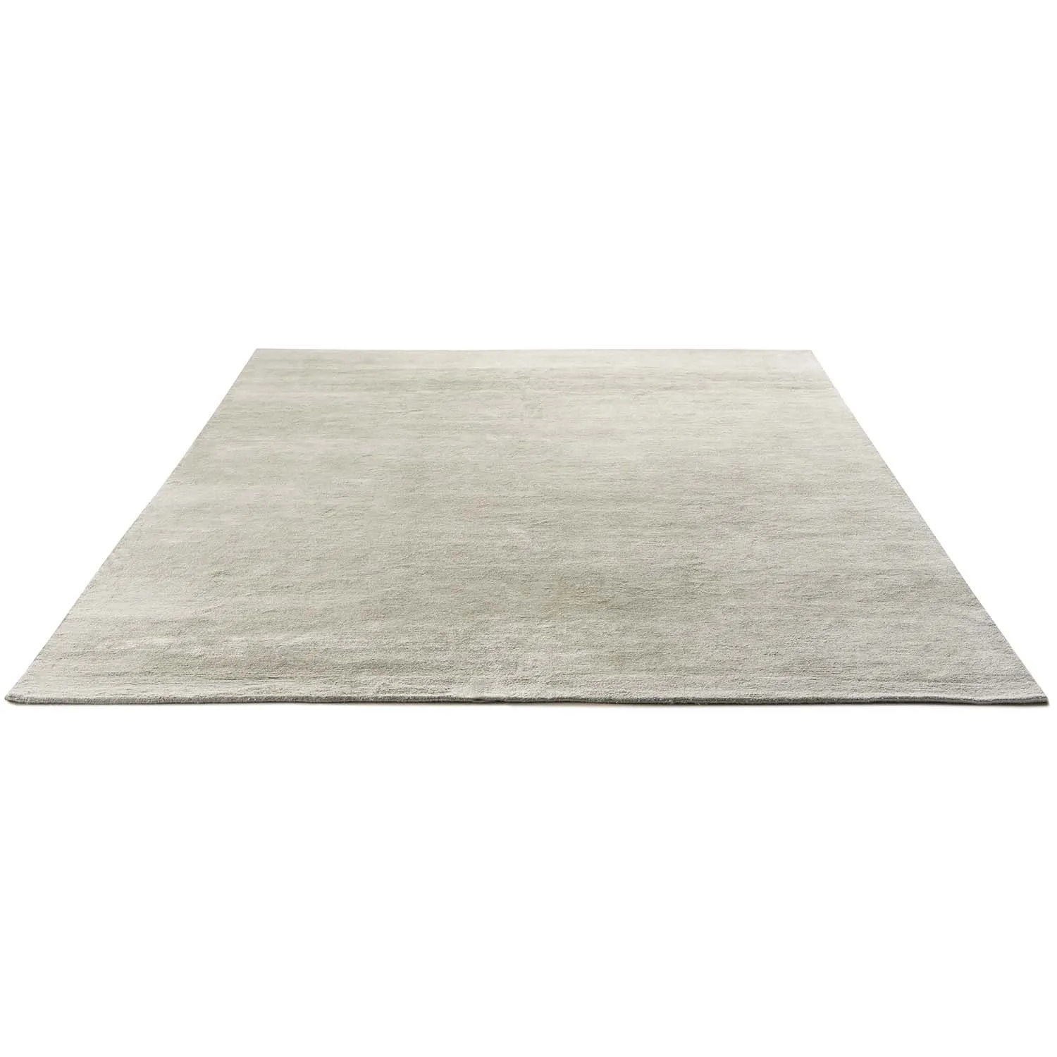 Grey Modern Wool Solid Rug - 10'1" x 14'