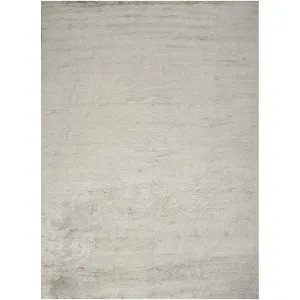 Grey Modern Wool Solid Rug - 10'1" x 14'