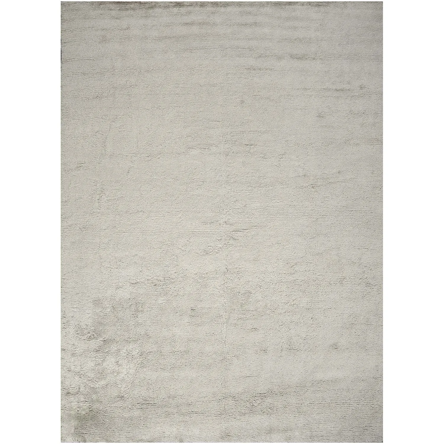 Grey Modern Wool Solid Rug - 10'1" x 14'