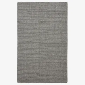 Grey Overdyed Solid Wool Rug - 3'10" x 6'3"