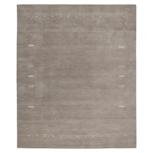 Grey Transitional Gabbeh Wool Rug - 9' x 12'