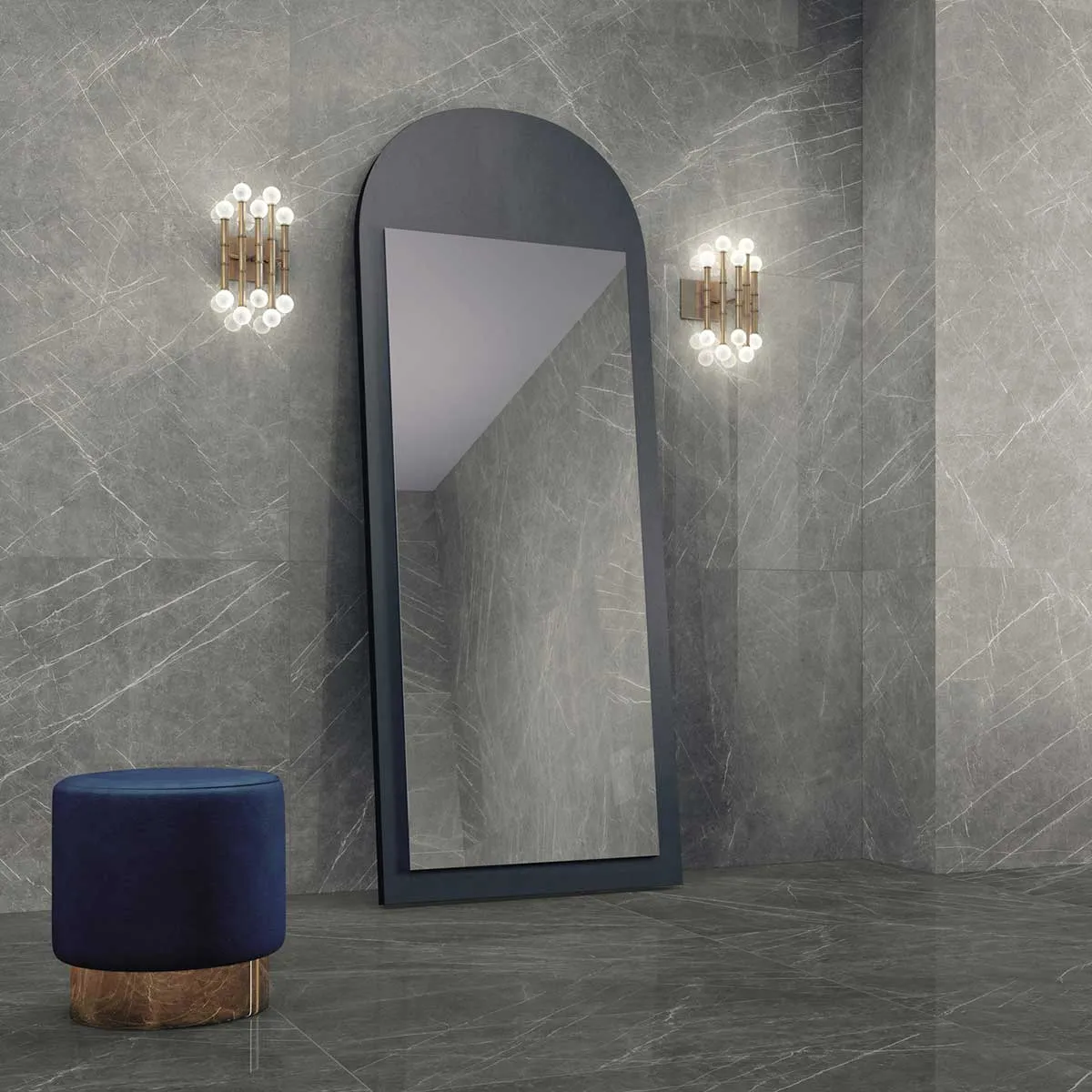 Greystone Smoke Stone Effect Porcelain Tile 60x120cm Polished