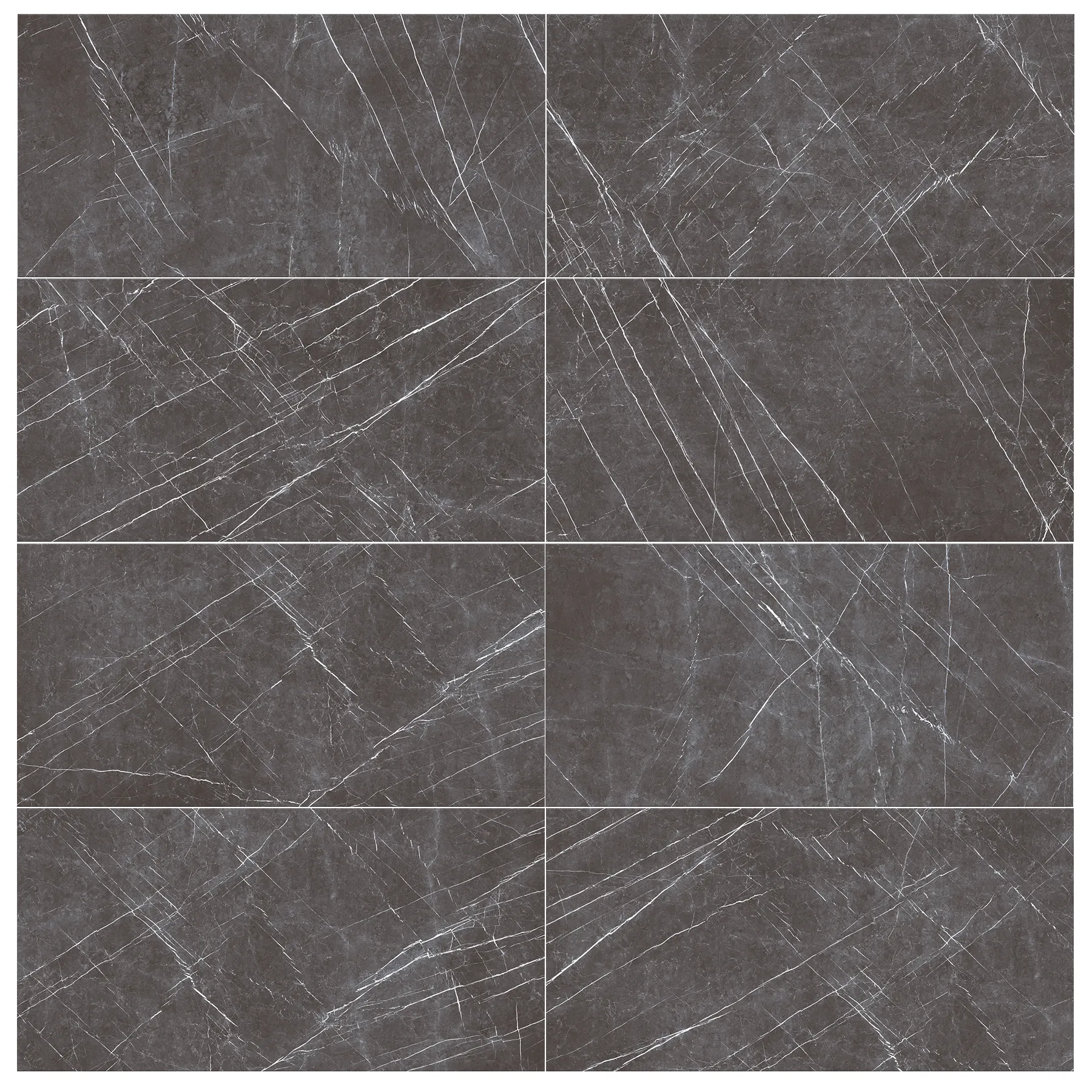 Greystone Smoke Stone Effect Porcelain Tile 60x120cm Polished