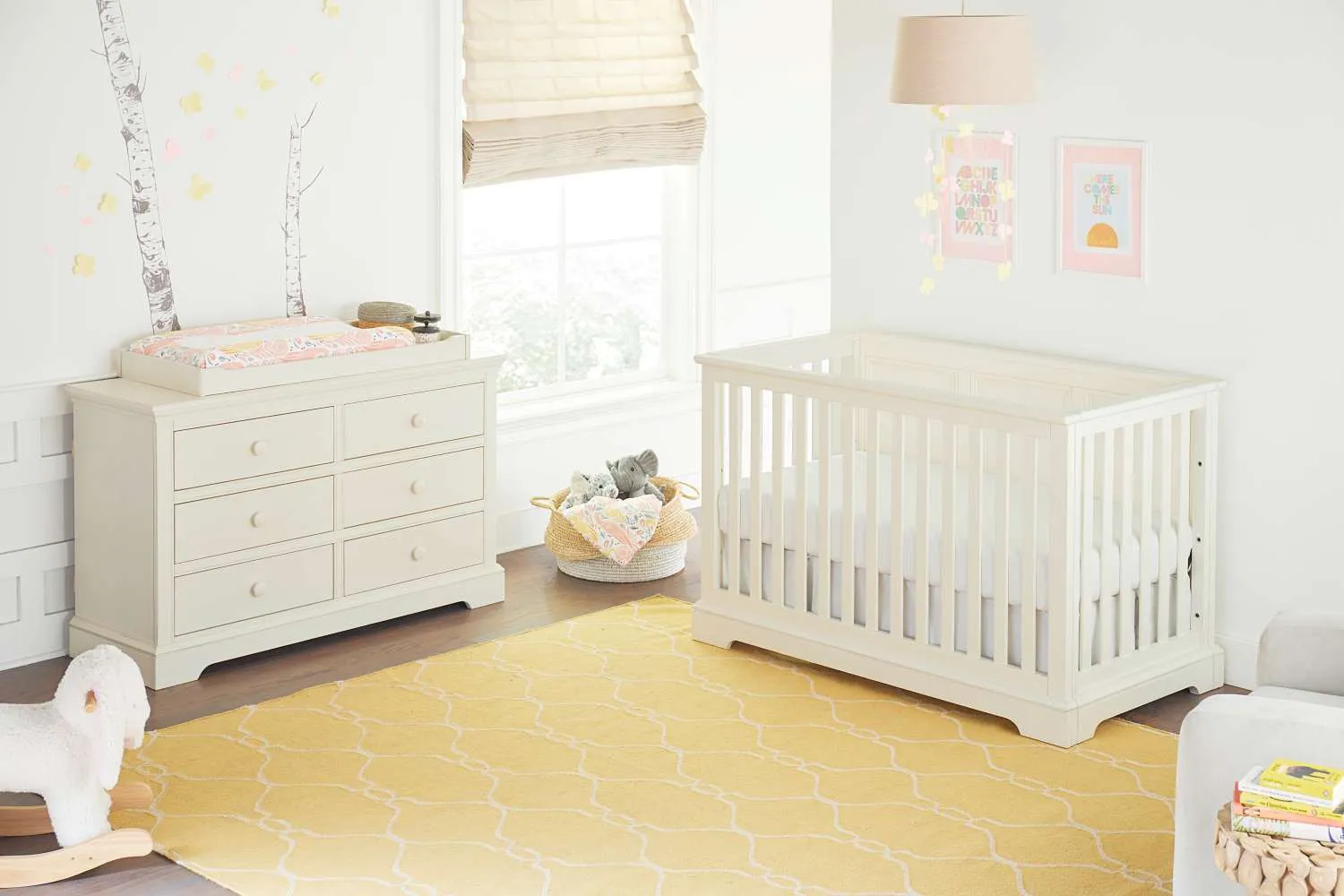 Hanley Convertible Cottage Crib - Chalk