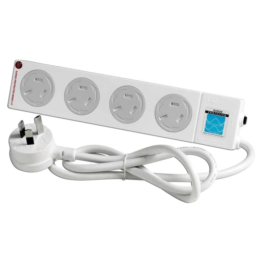 HPM 4-Way Child Safe Power Board Surge Protection