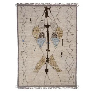 Ivory Modern Wool Rug - 10'1'' x 14'2''