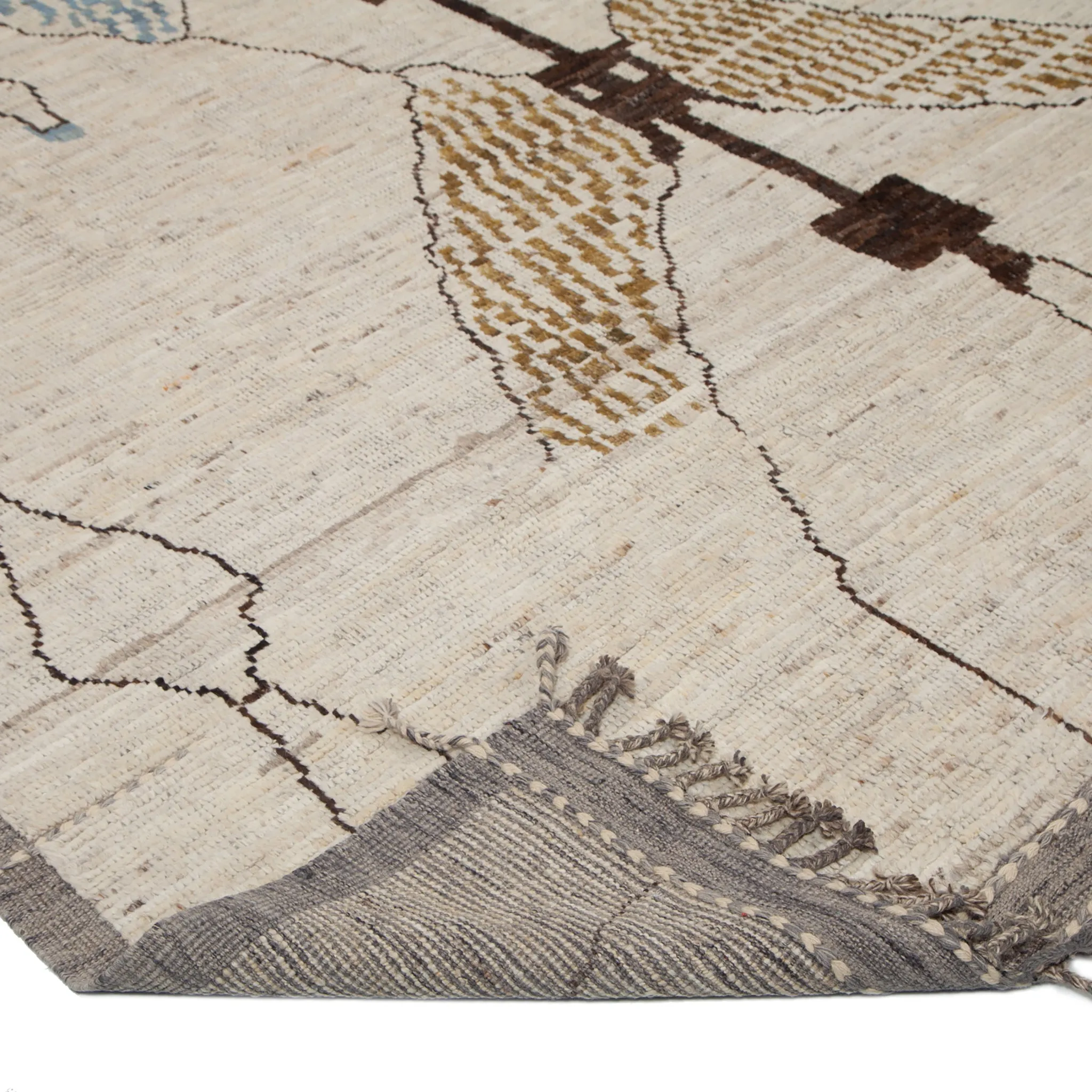 Ivory Modern Wool Rug - 10'1'' x 14'2''