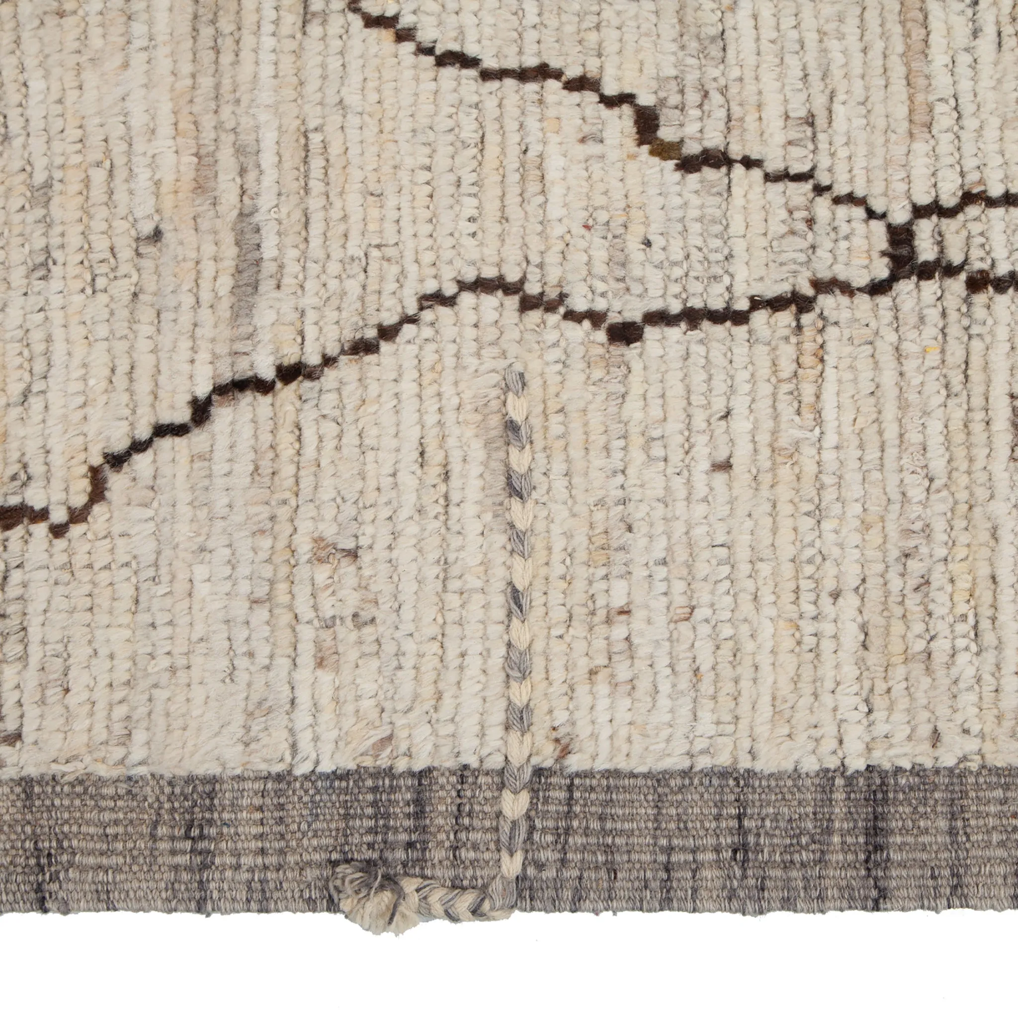 Ivory Modern Wool Rug - 10'1'' x 14'2''