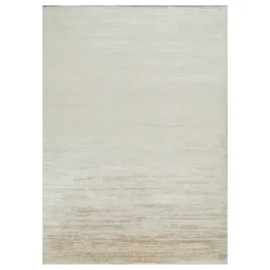 Ivory Solid Silk Rug - 10' x 14'