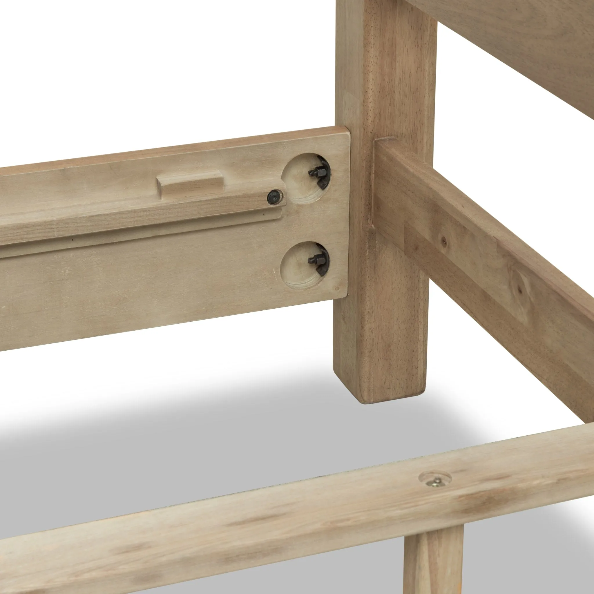Kione Acacia Wood Platform Bed in Lioness Modus