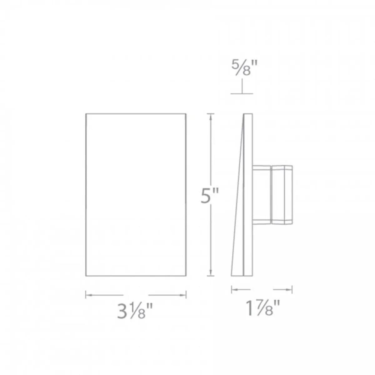 LED 12V Vertical Scoop Indoor/Outdoor Step and Wall Light