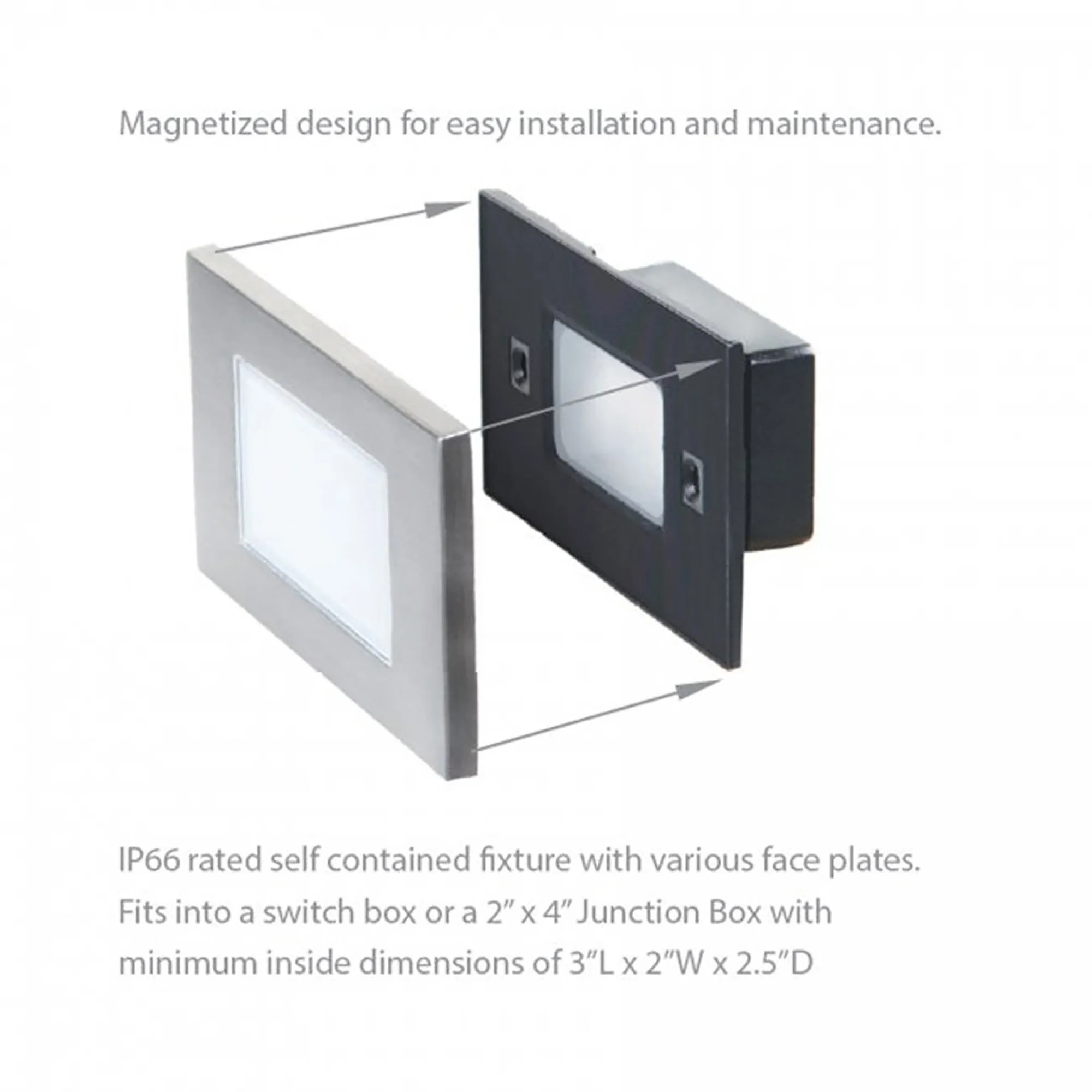 LED 12V Vertical Scoop Indoor/Outdoor Step and Wall Light