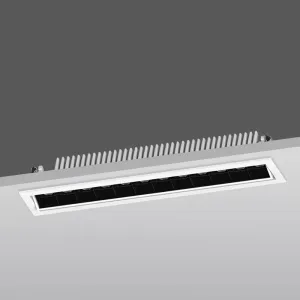 LED Downlight Recessed 30w 3K Non-Dimmable L315 xW64 x H55mm Cutout:305x50mm 16x36D Beam Black IP20