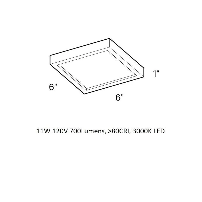 LED Square Outdoor Flush Mount