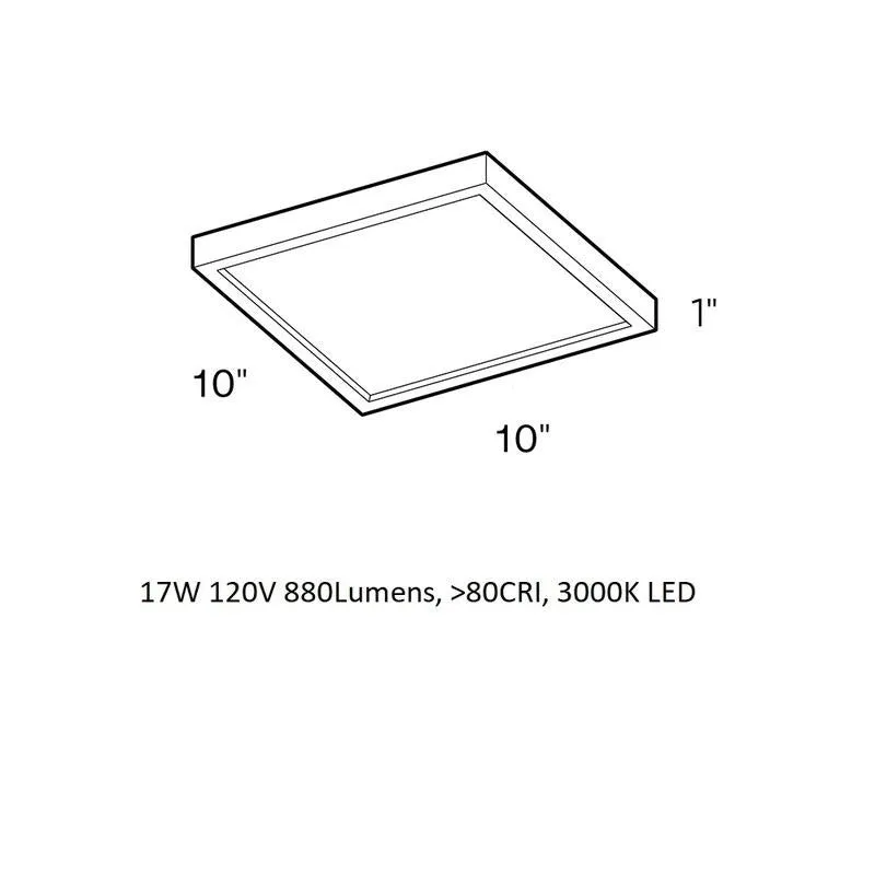 LED Square Outdoor Flush Mount