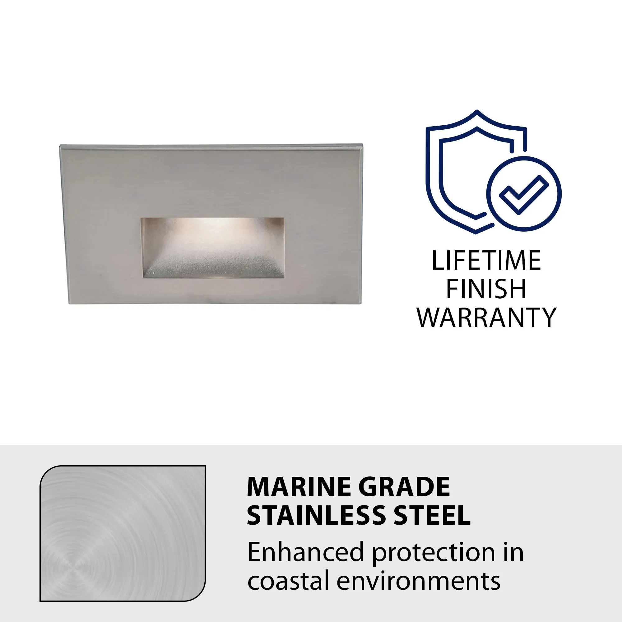 LEDme 120V LED Horizontal Indoor/Outdoor Step and Wall Light