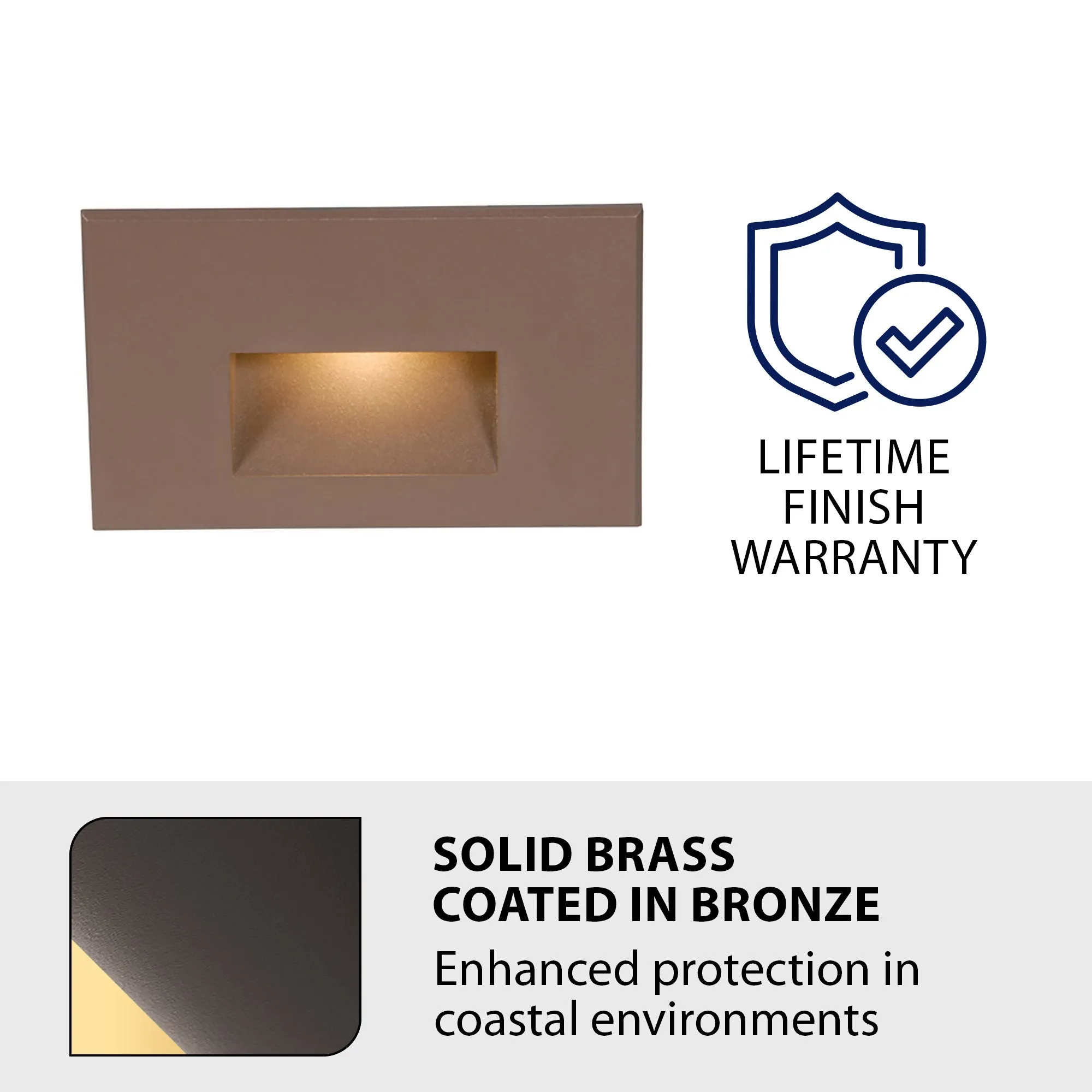 LEDme 120V LED Horizontal Indoor/Outdoor Step and Wall Light