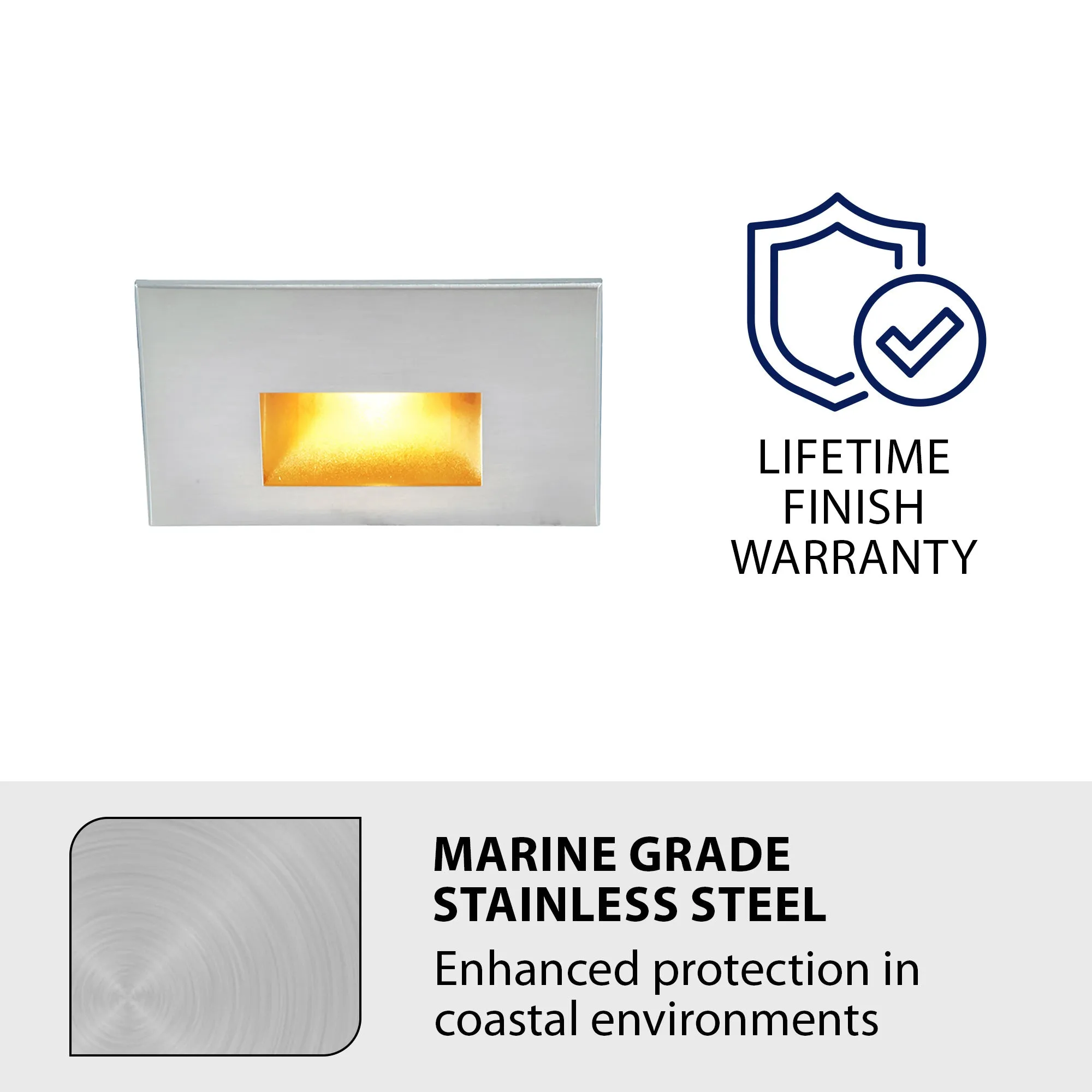 LEDme 120V LED Horizontal Indoor/Outdoor Step and Wall Light