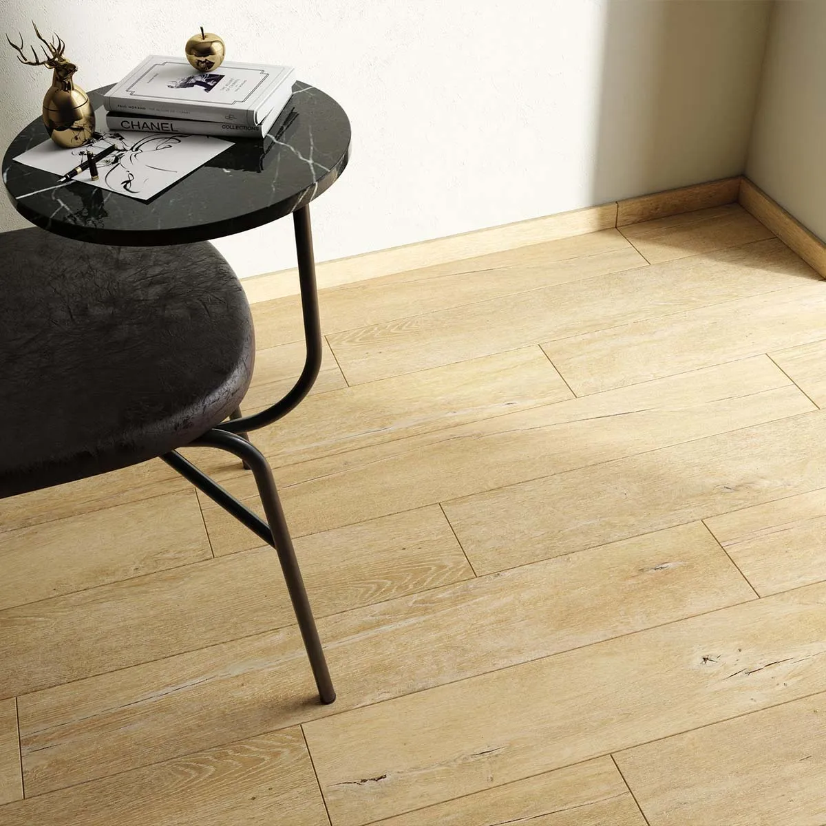 LENK Honey Wood-Effect Porcelain Tile 20x120cm Matt