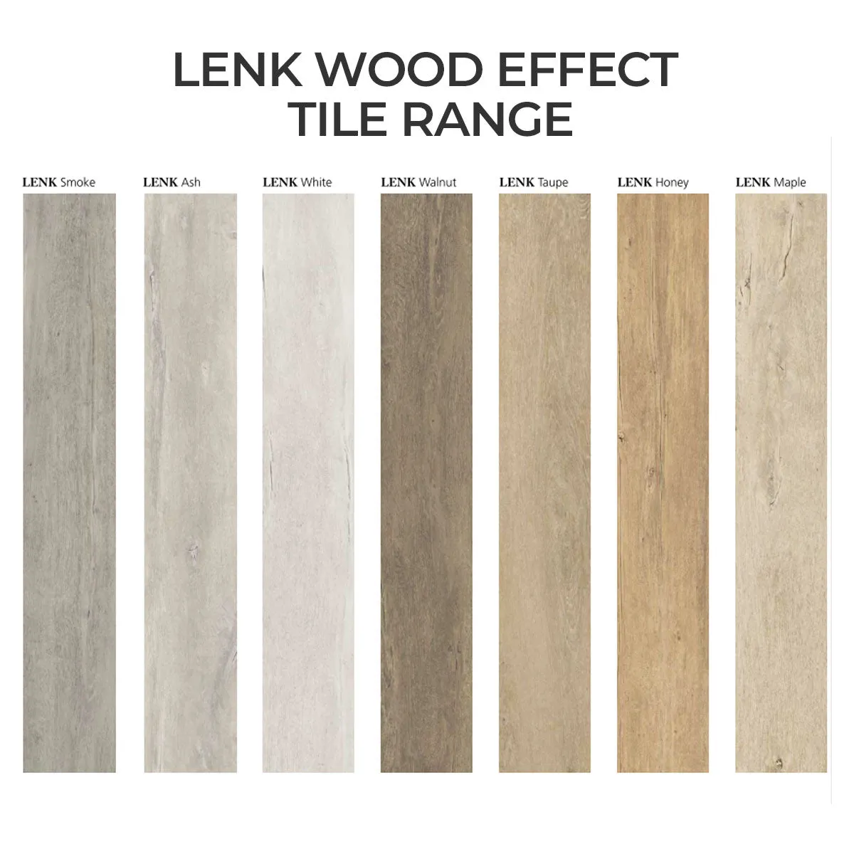 LENK Honey Wood-Effect Porcelain Tile 20x120cm Matt