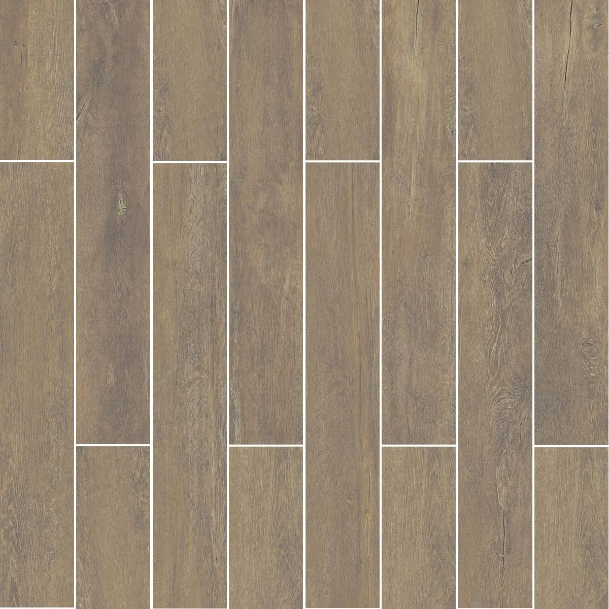 LENK Walnut Wood-Effect Porcelain Tile 20x120cm Matt
