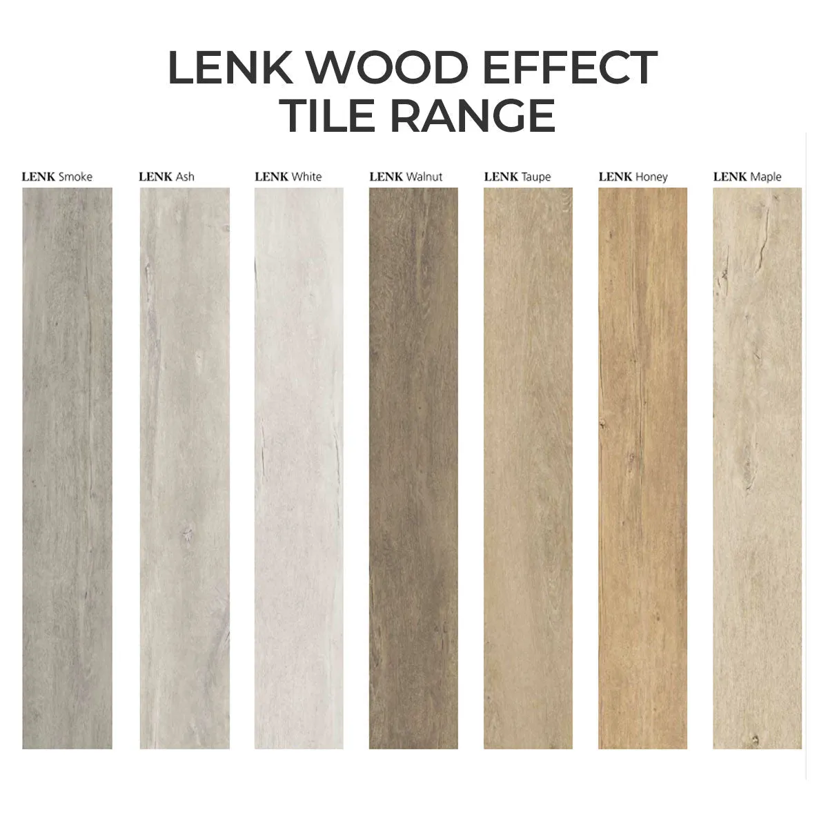 LENK Walnut Wood-Effect Porcelain Tile 20x120cm Matt