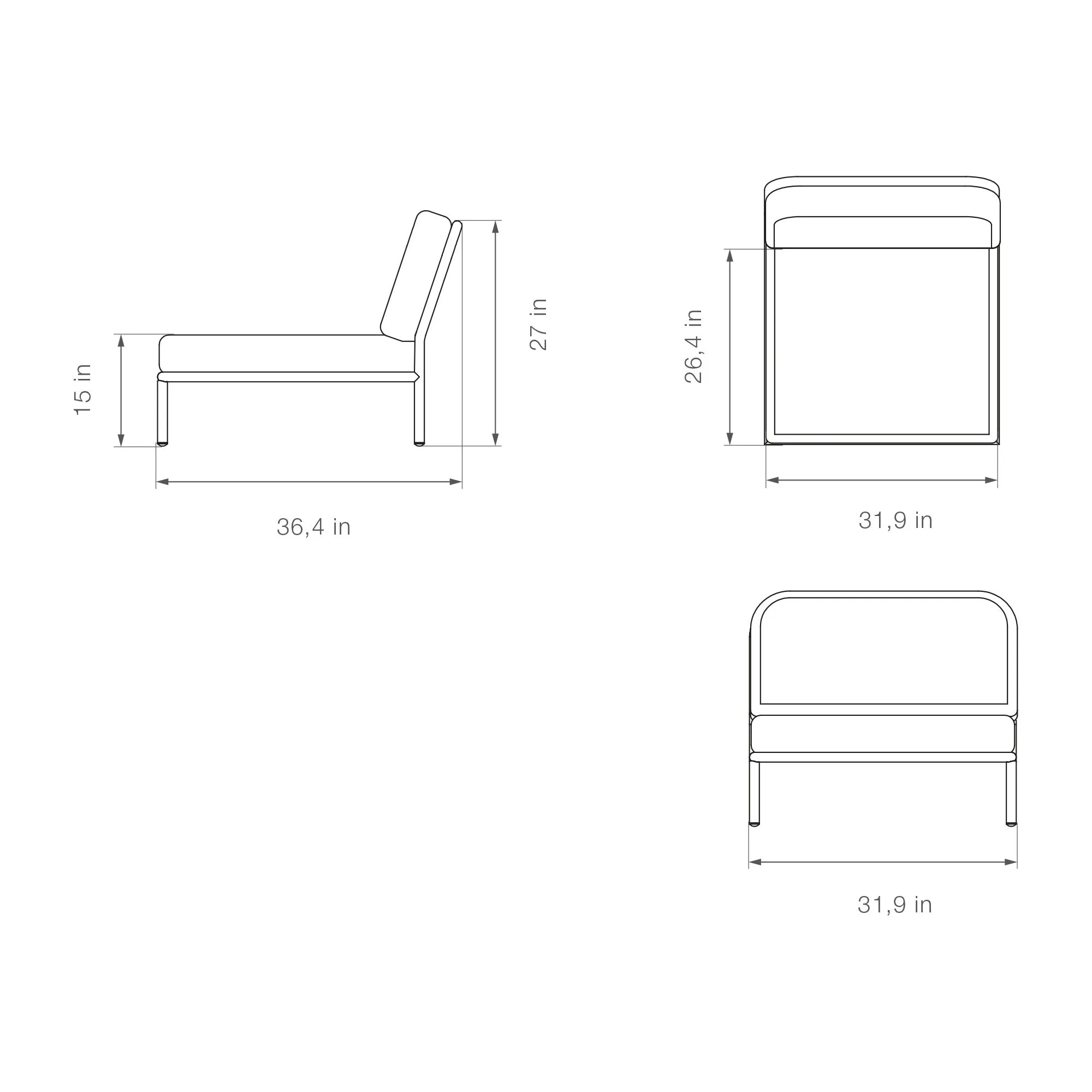 Level 2 Outdoor Sofa with Chaise and Coffee Table