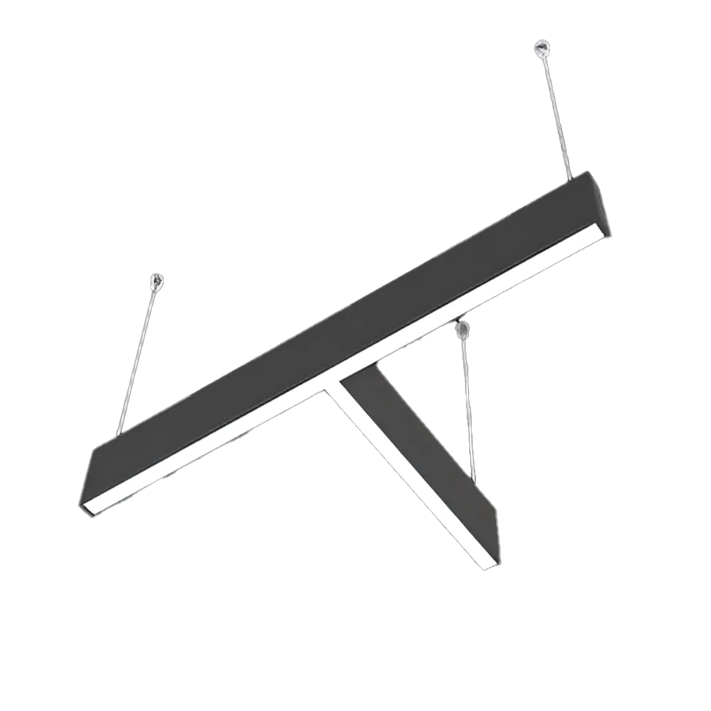 Linear Luminaire Slim25 T-Shaped Splicing 32w 3K Black Size:525x275x100mm