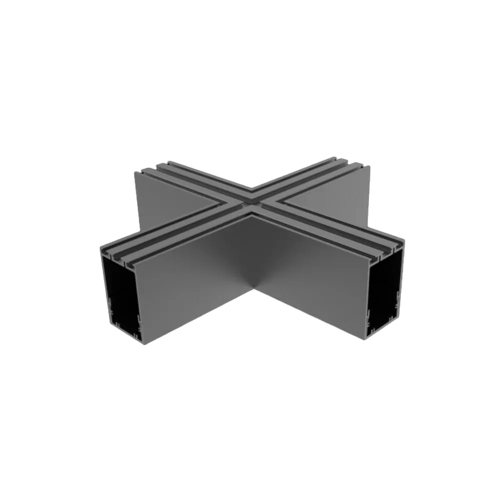 Linear Modular TLS60 Profile Black Cross Corner Splicing with Blind Cover Size:350x350x85mm