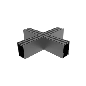 Linear Modular TLS60 Profile Black Cross Corner Splicing with Blind Cover Size:350x350x85mm