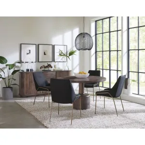 Liyana Solid Wood Round Dining Table in Natural Tan Modus