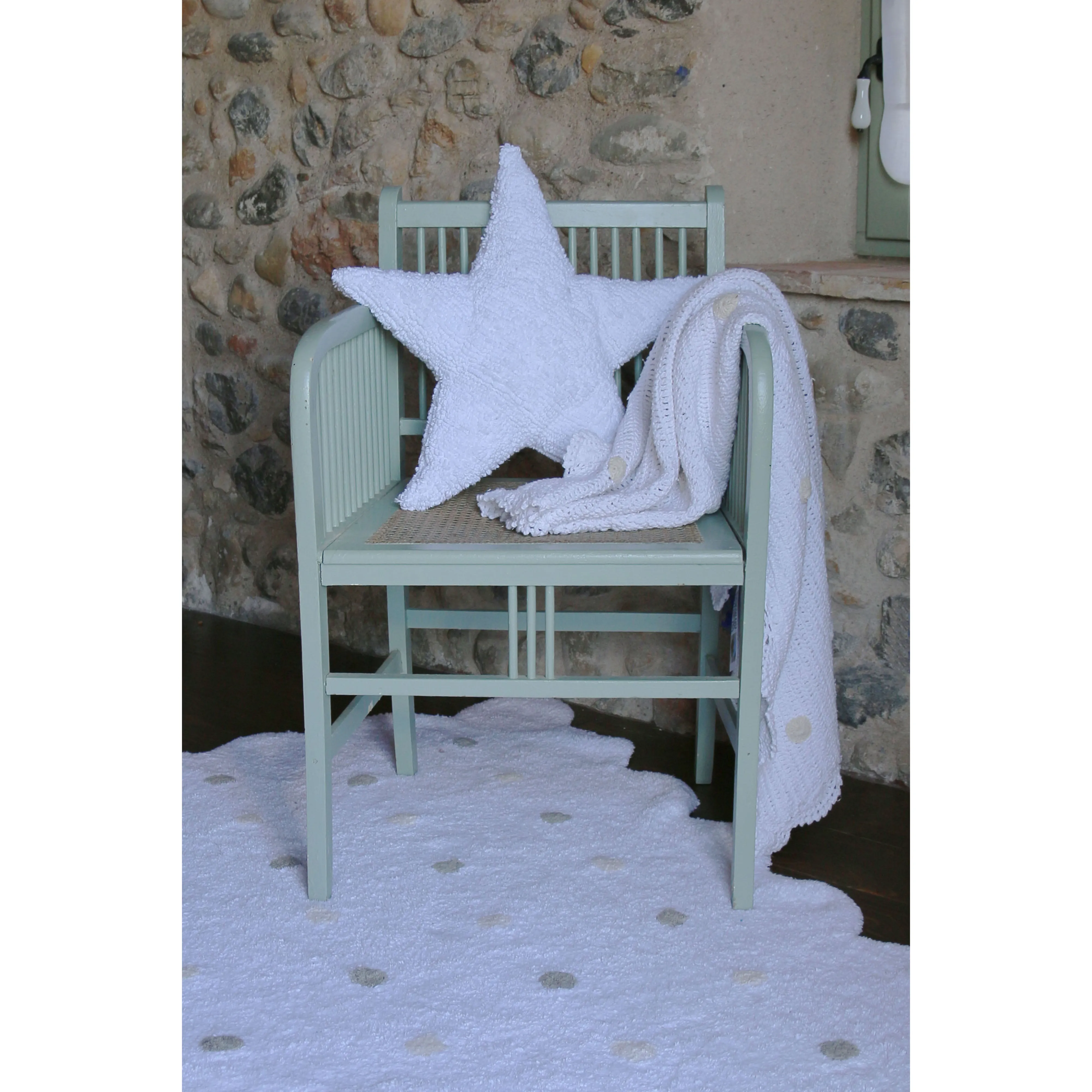 Lorena Canals Star White Machine Washable Cushion
